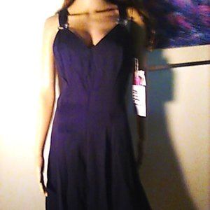 Dress Karen Lucas For Nikki Originals Size 8 Black Rhinestones Cocktail NWT